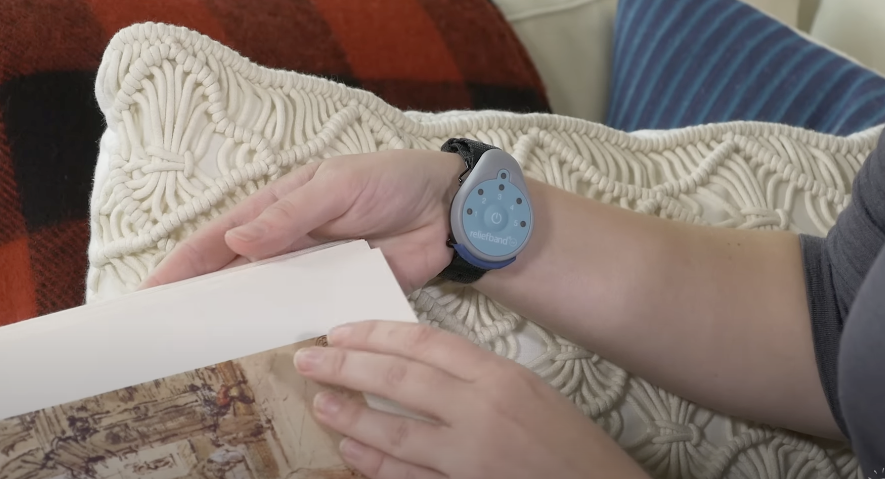 person using reliefbrand watch