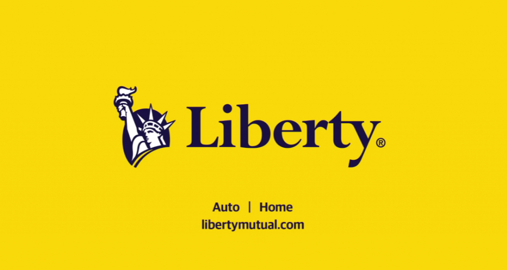 Liberty Mutual logo in yellow background